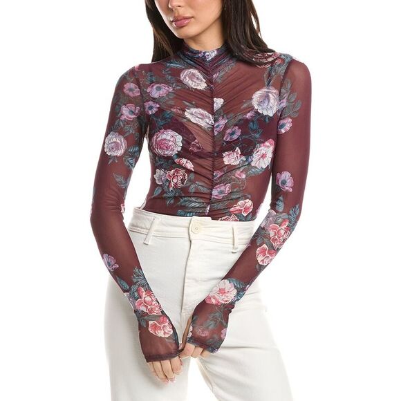 AFRM Tops - Afrm Womens Rubi Mesh Top With Bralette